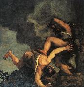  Titian Cain and Abel oil on canvas